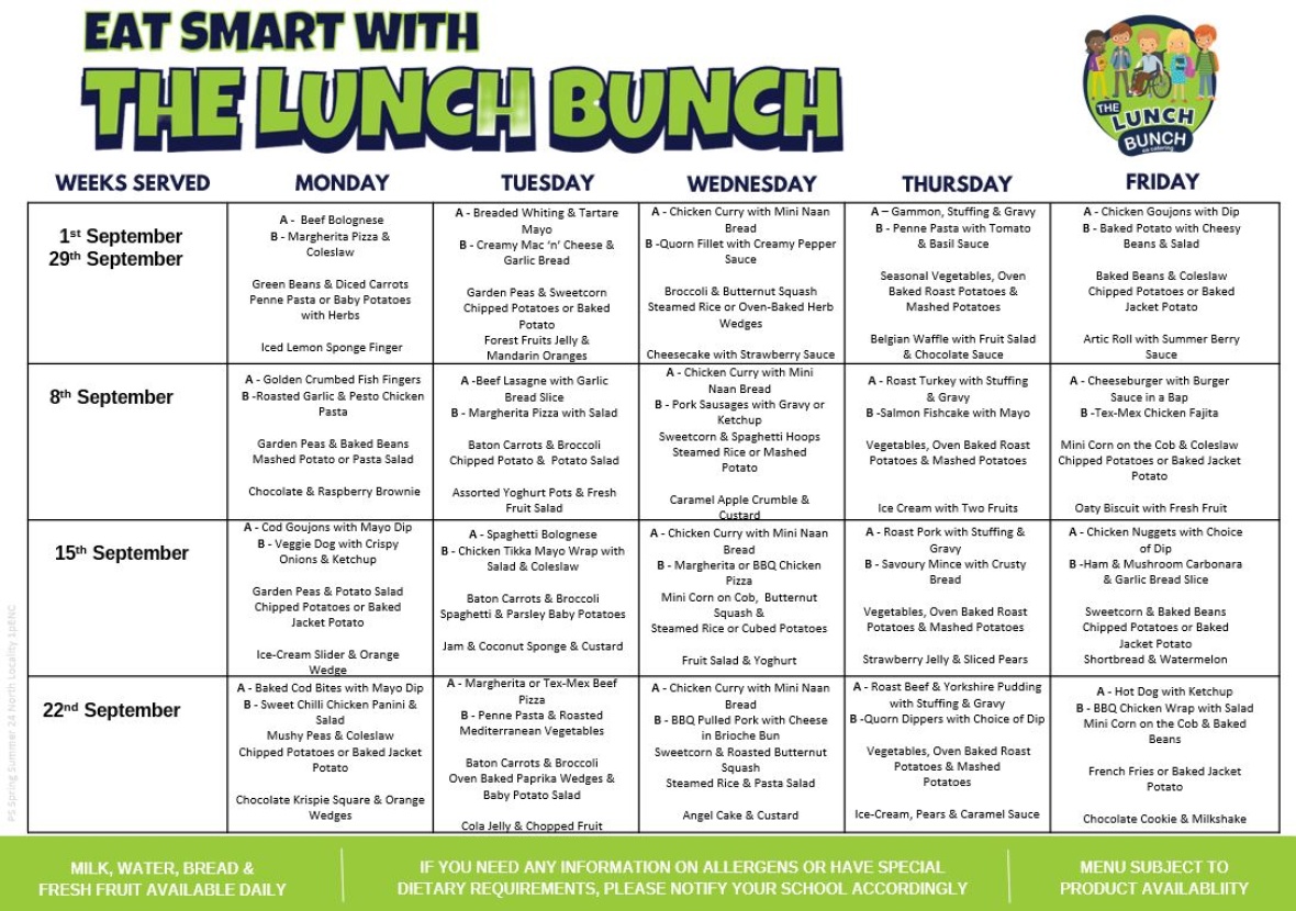 Dinner Menu 24/25 (October - Jan)