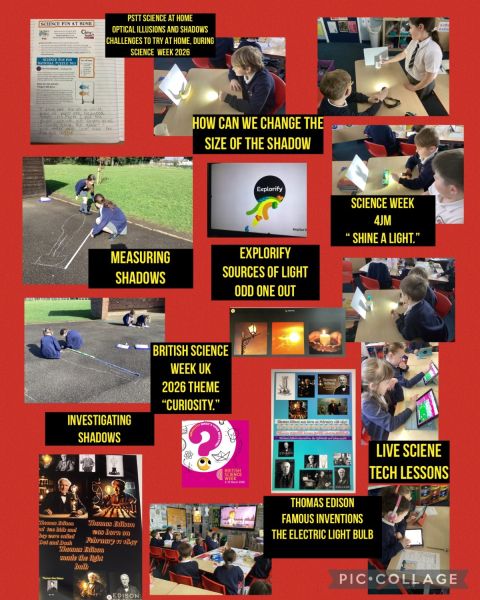 Science Week 2026: Celebrated by Yr 4JM  Term 2 WAU Thematic Topic, “ Shine  a Light” 